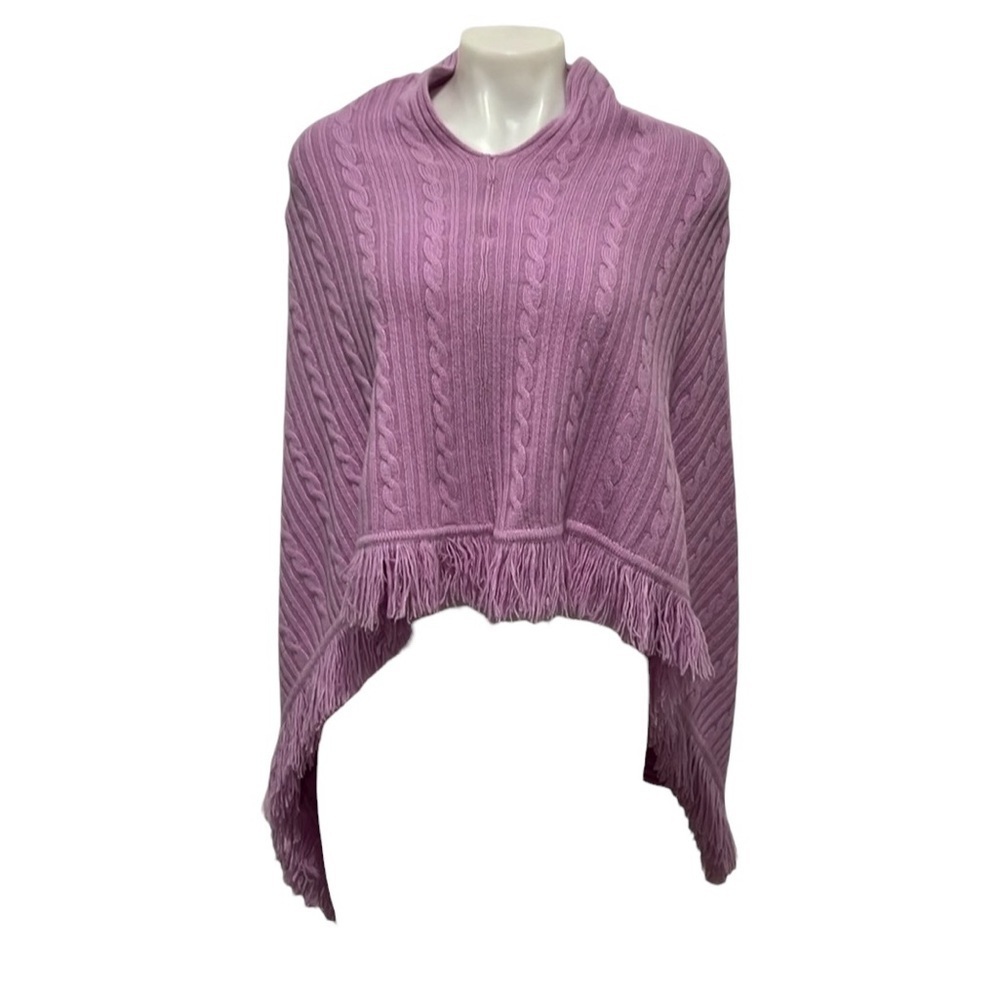 Steven Stolman pinkish purple cashmere fridge poncho